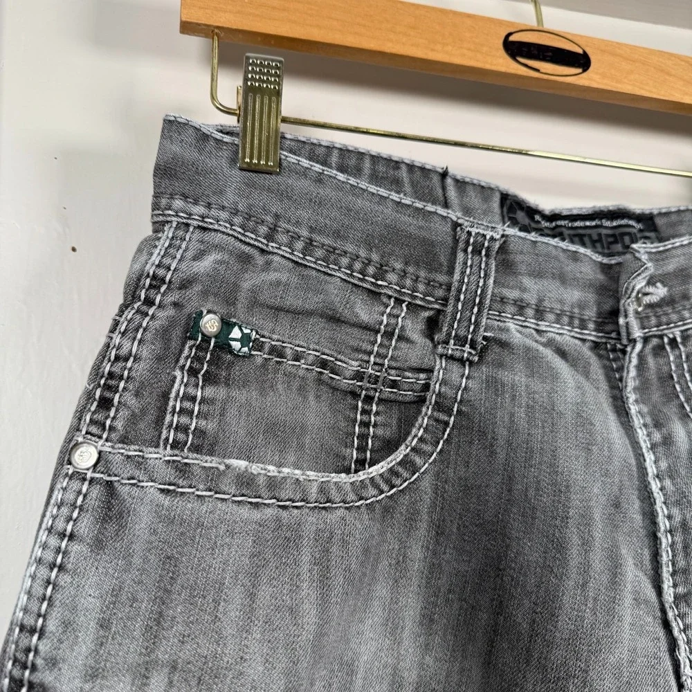 Southpole 5180 Baggy Shorts Men's Gray‎ Denim Mid-Rise Pockets Classic - 32 Y2K